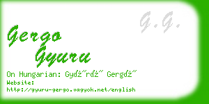 gergo gyuru business card